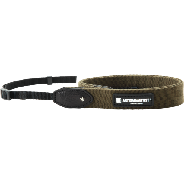 Artisan &amp; Artist | ACAM-110A | Slim Cloth Strap, 25mm (w/Tape-type) Khaki