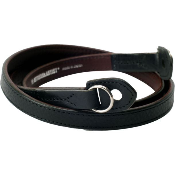 Artisan &amp; Artist | ACAM-280 | Leather Camera Strap (w/Ring-type/Eyelets) Black