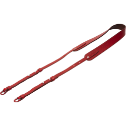 Artisan &amp; Artist | ACAM-284 | Three-length Adjust. Italian Leather Strap (w/Ring/Eyelets) Red