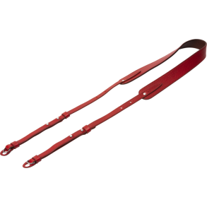Artisan & Artist | ACAM-284 | Three-length Adjust. Italian Leather Strap (w/Ring/Eyelets) Red