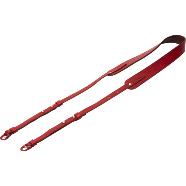 Artisan &amp; Artist | ACAM-284 | Three-length Adjust. Italian Leather Strap (w/Ring/Eyelets) Red