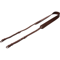 Artisan &amp; Artist | ACAM-284 | Three-length Adjust. Italian Leather Strap (w/Ring/Eyelets) Dark Brown