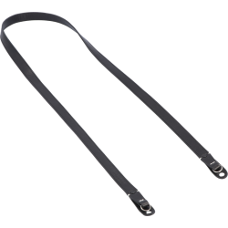 Artisan &amp; Artist | ACAM-288 | Leather Strap with Longer Length (w/Ring-type/Eyelets) Black