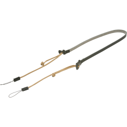 Artisan &amp; Artist | ACAM-P12 | Flynn Camera Paracord Strap w/adjust lengths in Leather (w/Loop) Tan