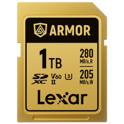 Lexar SDXC ARMOR Gold UHS-II U3, Stainless Steel, IP68 R280/W210 (V60) 1TB