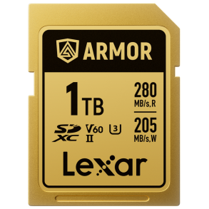Lexar SDXC ARMOR Gold UHS-II U3, Stainless Steel, IP68 R280/W210 (V60) 1TB