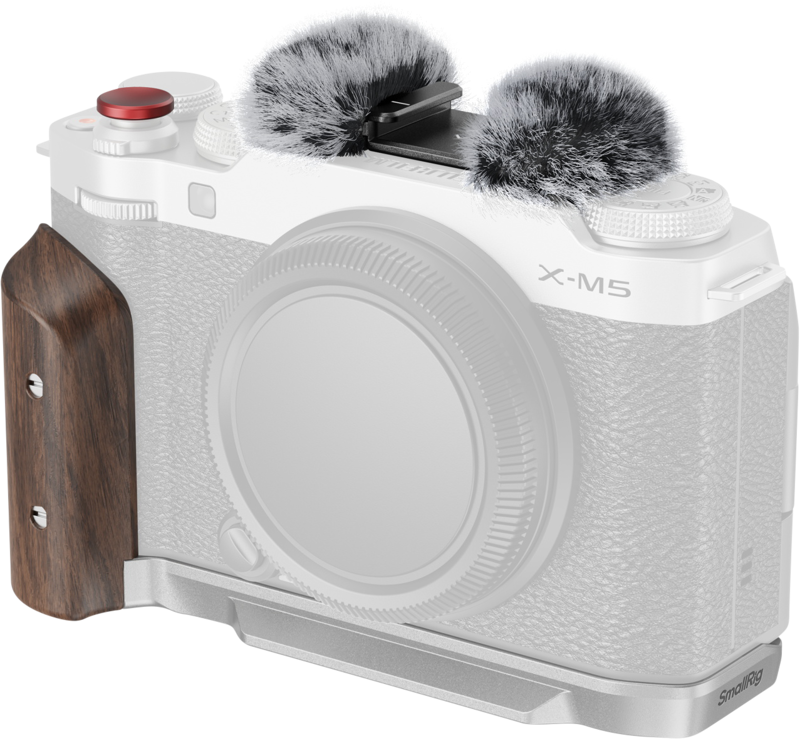 SmallRig 5261 L-Shape Mount Plate with Wooden Handle for FUJIFILM X-M5 ...