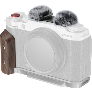 SmallRig 5261 L-Shape Mount Plate with Wooden Handle for FUJIFILM X-M5 Sliver