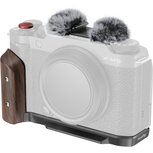 SmallRig 5260 L-Shape Mount Plate with Wooden Handle for FUJIFILM X-M5 Black