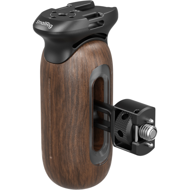 SmallRig 5238 Wooden Side Handle with 1/4"-20 &amp; 3/8''-16 ARRI Locating Screws