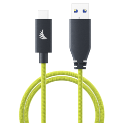 Angelbird Cable I USB-A to C 3.2 I Solid Flex Cable I Lime I 32 cm
