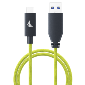Angelbird Cable I USB-A to C 3.2 I Solid Flex Cable I Lime I 32 cm