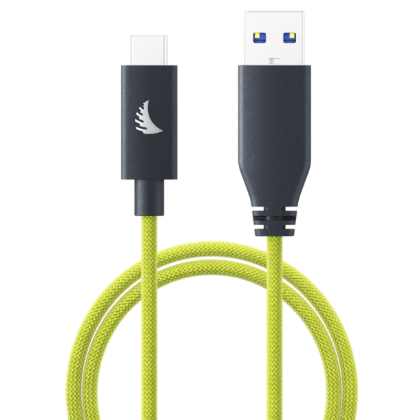 Angelbird Cable I USB-A to C 3.2 I Solid Flex Cable I Lime I 32 cm