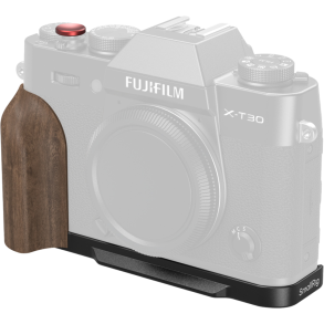 SmallRig 5666 L-Shaped Mount Plate with Wooden Handle for FUJIFILM X-T30 / T30 II / T30 III Black