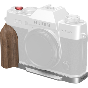 SmallRig 5667 L-Shaped Mount Plate with Wooden Handle for FUJIFILM T30 / T30 II / X-T30 III Silver