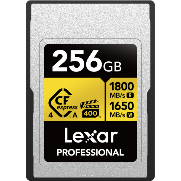 Lexar CFexpress 4.0 Pro Gold, VPG400/IP68, R1800/W1650 (Type A) 256GB