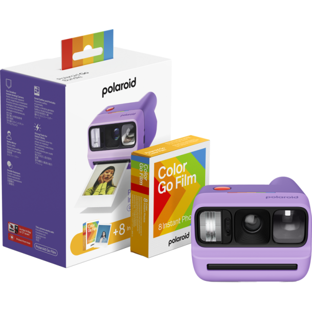 Polaroid Go Gen 3 Purple + Color Film Bundle (8 Photos)