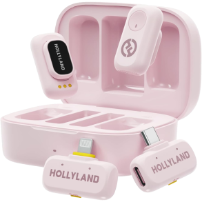 Hollyland LARK A1 Combo Cloud Pink, with USB-C+ Lightning