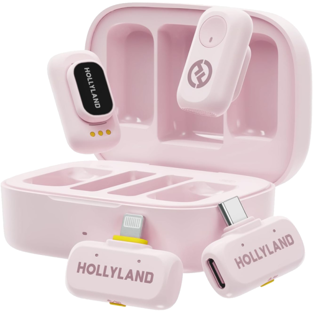 Hollyland LARK A1 Combo Cloud Pink, with USB-C+ Lightning