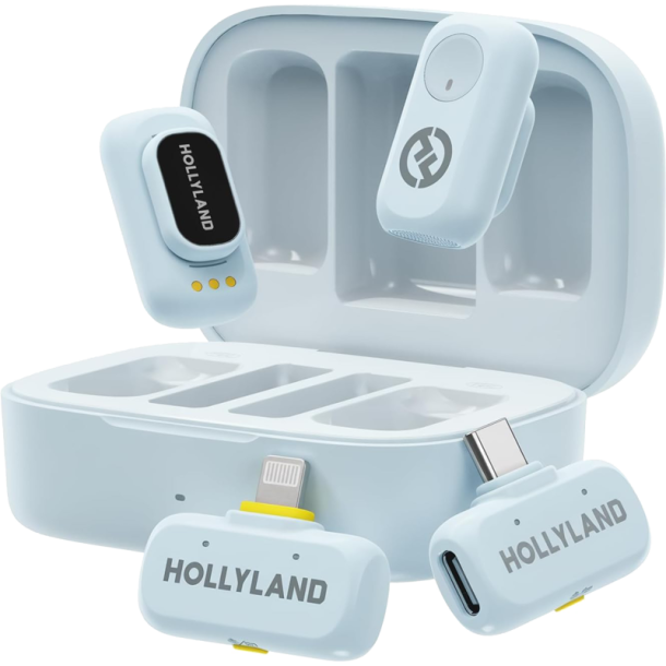 Hollyland LARK A1 Combo Sky Blue, with USB-C+ Lightning