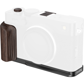 SmallRig 6237 L-Shaped Mount Plate with Wooden Handle for FUJIFILM X-E5 (Ebony, Black)