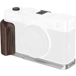 SmallRig 6236 L-Shaped Mount Plate with Wooden Handle for FUJIFILM X-E5 (Ebony, Silver)