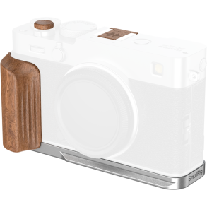 SmallRig 5984 L-Shaped Mount Plate with Wooden Handle for FUJIFILM X-E5 (Rosewood, Silver)