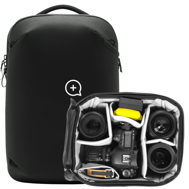 Peak Design Travel Backpack 20L w/ Camera Cube (S-Medium) I Black