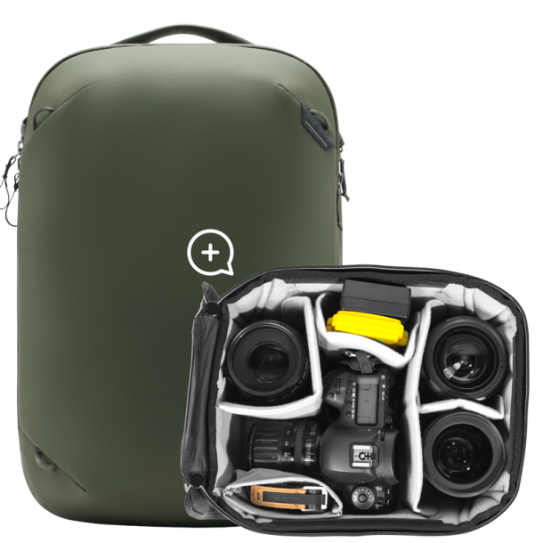 Peak Design Travel Backpack 20L w/ Camera Cube (S-Medium) I Sage