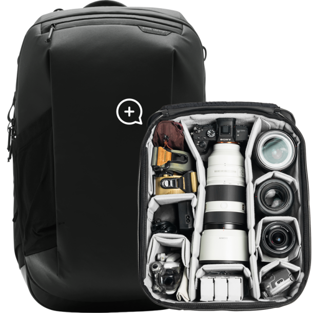 Peak Design Travel Backpack 2-in-1 40L w/ Camera Cube (X-Large) I Black