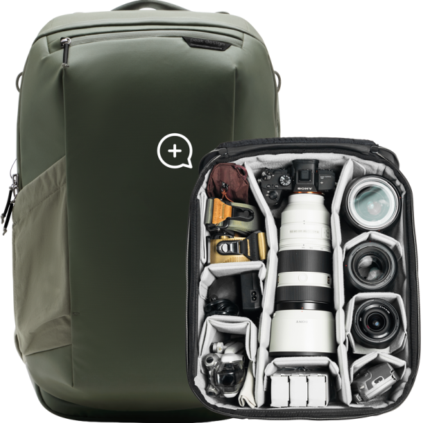 Peak Design Travel Backpack 2-in-1 40L w/ Camera Cube (X-Large) I Sage