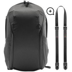 Peak Design Everyday Backpack 15L Zip v2 I Black+ Free Leash I Black