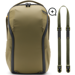 Peak Design Everyday Backpack 20L Zip v2 I Kelp + Free Leash I Kelp