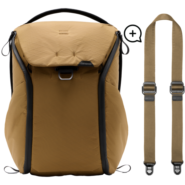 Peak Design Everyday Backpack 20L v2 I Coyote + Free Slide Lite Strap I Coyote