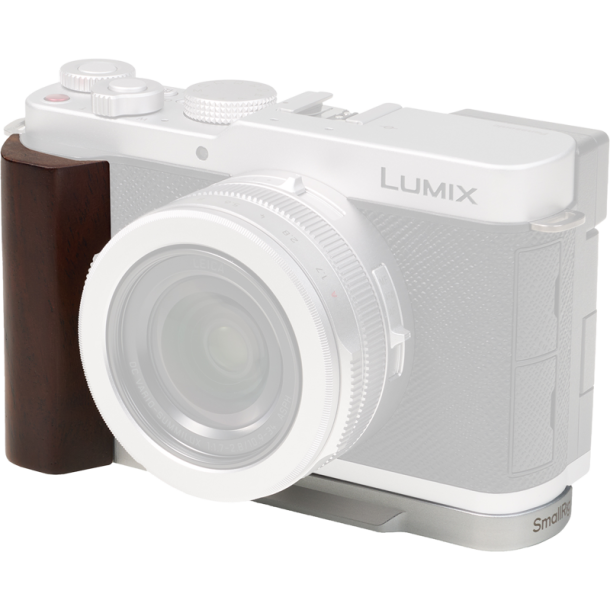 SmallRig 5943 L-Shaped Mount Plate with Wooden Handle for Panasonic LUMIX L10 Silver