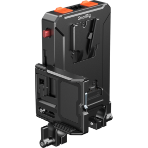 SmallRig 5881 Intelligent V-Mount Battery Adapter Plate with 15mm Dual Rod Clamp