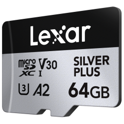 Lexar microSDXC Professional SILVER Plus UHS-I/U3/A2/4K R205/W100 (V30) 64GB