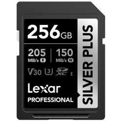 Lexar SDXC Professional SILVER Plus UHS-I/U3/A2/4K R205/W150 (V30) 256GB