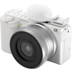 SmallRig 4734 Cold Shoe Adapter with Furry Windscreen for Sony ZV series cameras (white)