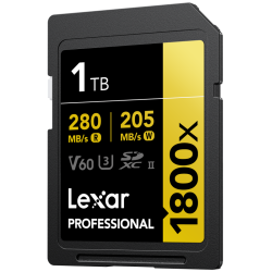 Lexar SDXC Pro 1800x U3 UHS-II R280/W210 (V60) 1TB