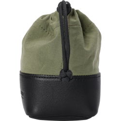 Artisan &amp; Artist | ACAM-LP120 | Fabric and Leather Lens Pouch (S) Khaki/Black