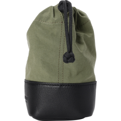 Artisan &amp; Artist | ACAM-LP140 | Fabric and Leather Lens Pouch (M) Khaki/Black