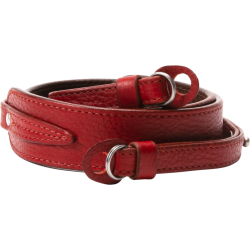 Artisan &amp; Artist | ACAM-284 | Three-length Adjust. Italian Leather Strap (w/Ring/Eyelets) Red