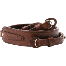 Artisan &amp; Artist | ACAM-284 | Three-length Adjust. Italian Leather Strap (w/Ring/Eyelets) Dark Brown