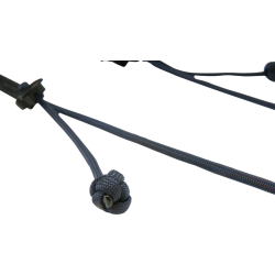 Artisan &amp; Artist | ACAM-P12 | Flynn Camera Paracord Strap w/adjust lengths in Leather (w/Loop) Navy