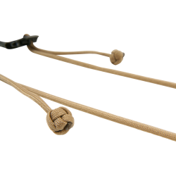 Artisan &amp; Artist | ACAM-P12 | Flynn Camera Paracord Strap w/adjust lengths in Leather (w/Loop) Tan