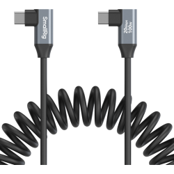 SmallRig 4793 USB-C Angled to USB-C Angled Coiled Data Cable