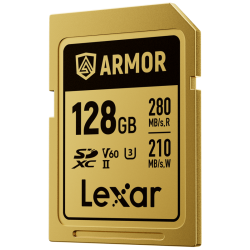 Lexar SDXC ARMOR Gold UHS-II U3, Stainless Steel, IP68 R280/W210 (V60) 128GB