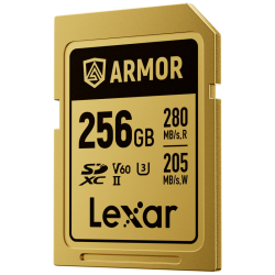 Lexar SDXC ARMOR Gold UHS-II U3, Stainless Steel, IP68 R280/W210 (V60) 256GB