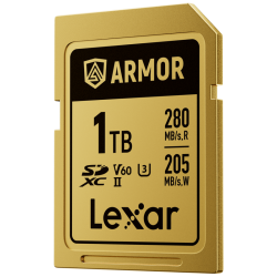 Lexar SDXC ARMOR Gold UHS-II U3, Stainless Steel, IP68 R280/W210 (V60) 1TB